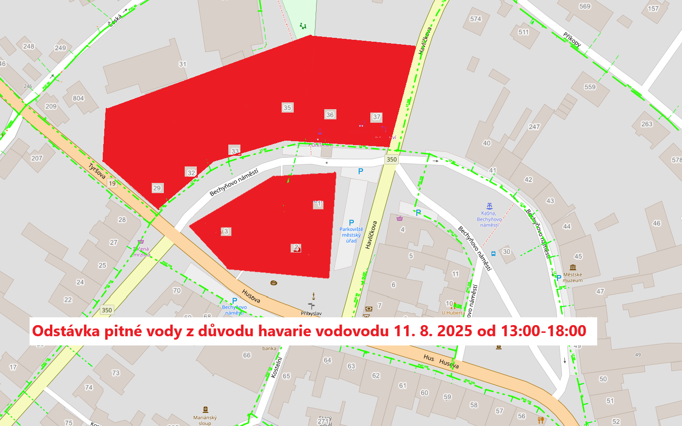 Odstávka 11.8.2025