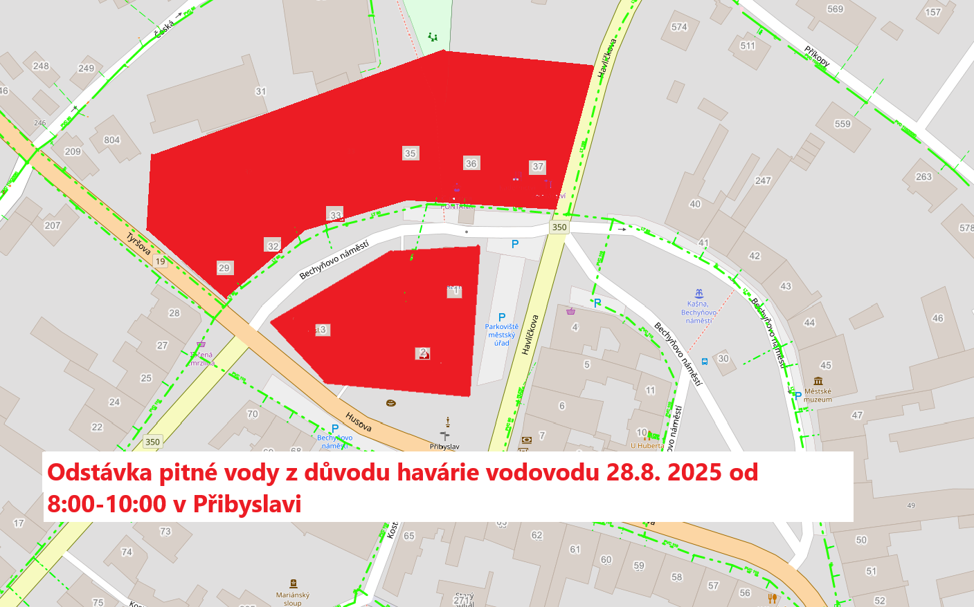 Odstávka pitné vody
